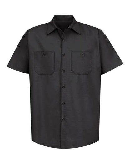 Red Kap Men's Tall Industrial Short Sleeve Work Shirt - SP24T - EMBROIDERED