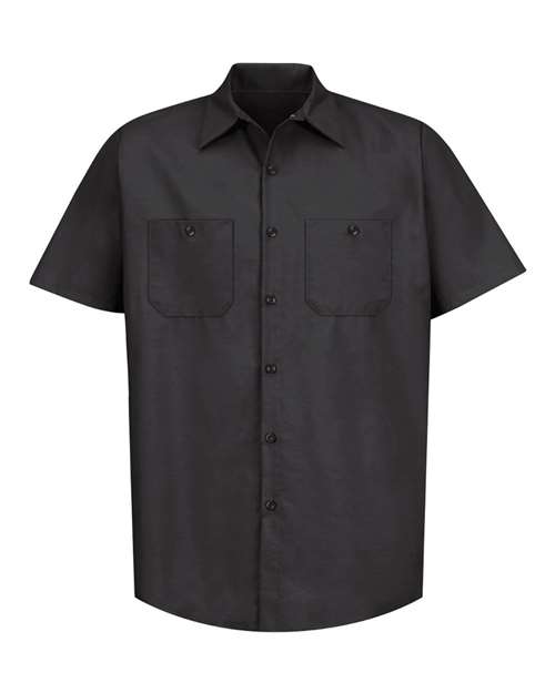 Red Kap Men's Tall Industrial Short Sleeve Work Shirt - SP24T - EMBROIDERED