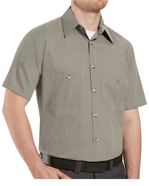 Red Kap Men's Tall Premium Short Sleeve Work Shirt - SP20T - EMBROIDERED