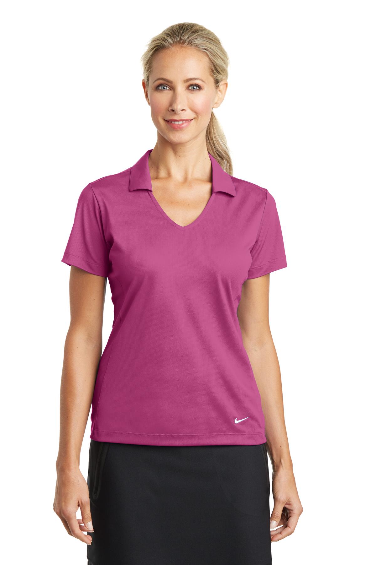 Nike Women's Dri-FIT Vertical Mesh Polo. 637165 - EMBROIDERED