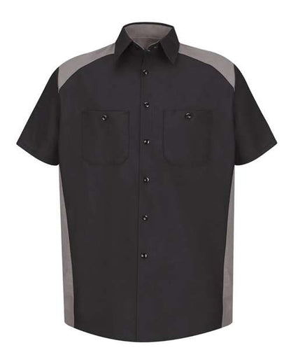 Red Kap Men's Tall Short Sleeve Motorsports Shirt - SP28T - EMBROIDERED
