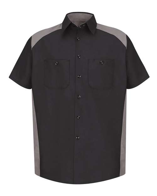 Red Kap Men's Tall Short Sleeve Motorsports Shirt - SP28T - EMBROIDERED