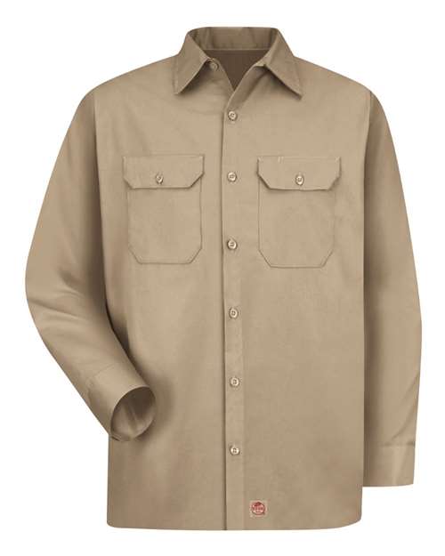 Red Kap Men's Tall Utility Long Sleeve Work Shirt - ST52T - EMBROIDERED