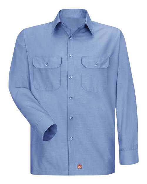 Red Kap Men's Tall Ripstop Long Sleeve Shirt - SY50T - EMBROIDERED