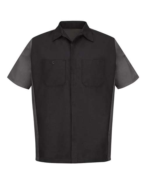 Red Kap Men's Tall Short Sleeve Automotive Crew Shirt - SY20T - EMBROIDERED