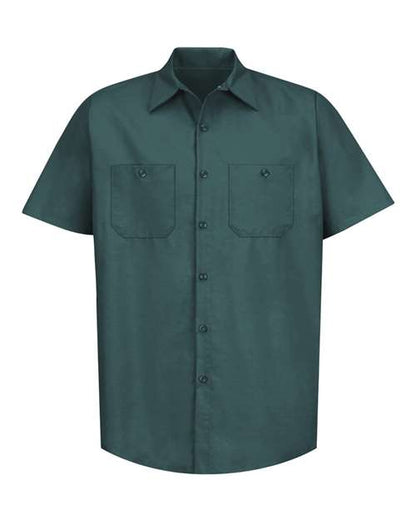 Red Kap Men's Tall Industrial Short Sleeve Work Shirt - SP24T - EMBROIDERED
