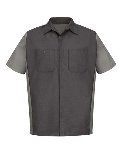 Red Kap Men's Tall Short Sleeve Automotive Crew Shirt - SY20T - EMBROIDERED