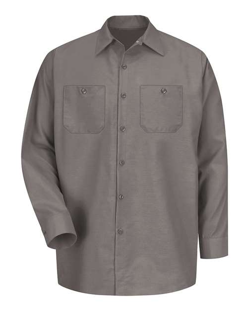 Red Kap Men's Tall Industrial Long Sleeve Work Shirt - SP14T - EMBROIDERED