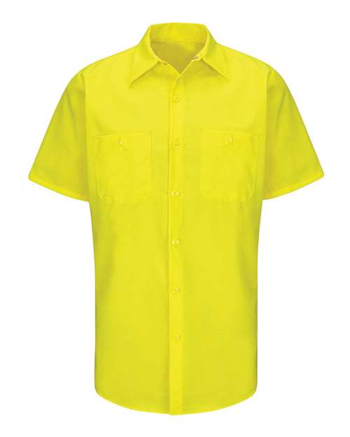 Red Kap Men's Tall Enhanced & Hi-Visibility Work Shirt - SY24T - EMBROIDERED