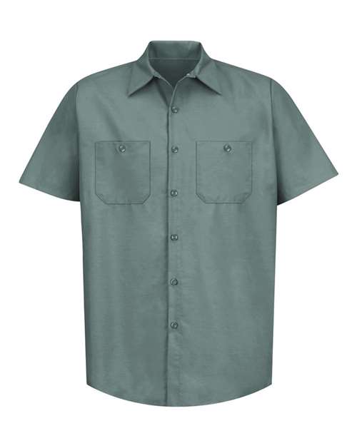 Red Kap Men's Tall Industrial Short Sleeve Work Shirt - SP24T - EMBROIDERED