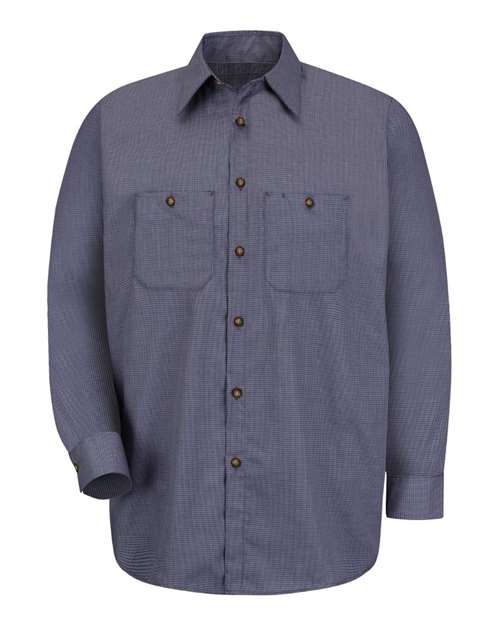 Red Kap Men's Tall Premium Long Sleeve Work Shirt - SP10T - EMBROIDERED