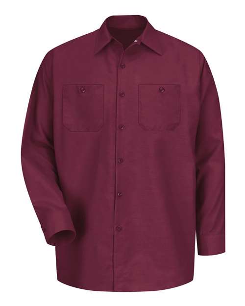 Red Kap Men's Tall Industrial Long Sleeve Work Shirt - SP14T - EMBROIDERED