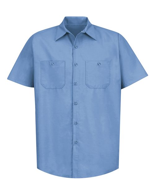 Red Kap Men's Tall Industrial Short Sleeve Work Shirt - SP24T - EMBROIDERED