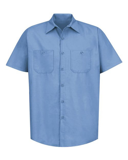 Red Kap Men's Tall Industrial Short Sleeve Work Shirt - SP24T - EMBROIDERED