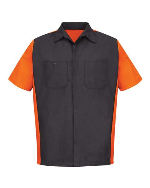 Red Kap Men's Tall Short Sleeve Automotive Crew Shirt - SY20T - EMBROIDERED