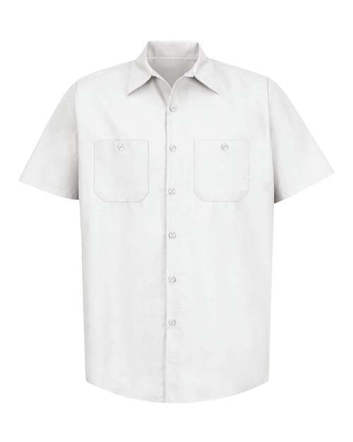 Red Kap Men's Tall Industrial Short Sleeve Work Shirt - SP24T - EMBROIDERED