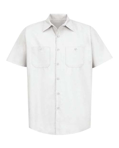 Red Kap Men's Tall Industrial Short Sleeve Work Shirt - SP24T - EMBROIDERED