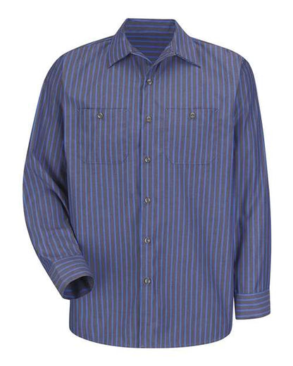 Red Kap Men's Tall Industrial Long Sleeve Work Shirt - SP14T - EMBROIDERED