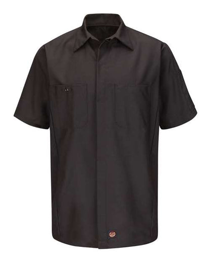 Red Kap Men's Short Sleeve Automotive Crew Shirt - SY20 - EMBROIDERED