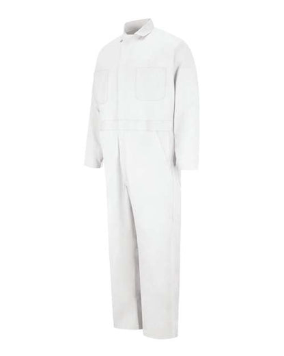 Red Kap Men's Tall Button-Front Cotton Coverall - CC16T - EMBROIDERED