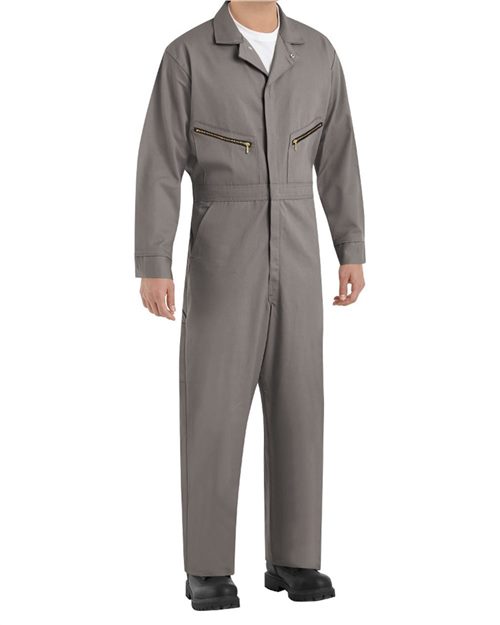 Red Kap Men's Tall Zip-Front Cotton Coverall - CC18T - EMBROIDERED