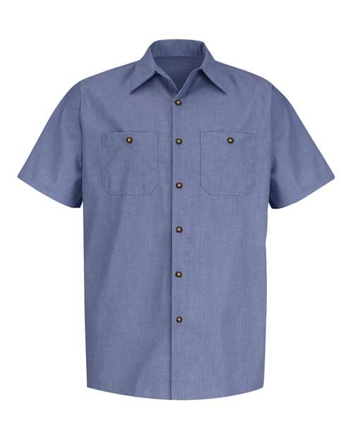 Red Kap Men's Industrial Short Sleeve Work Shirt - SP24 - EMBROIDERED