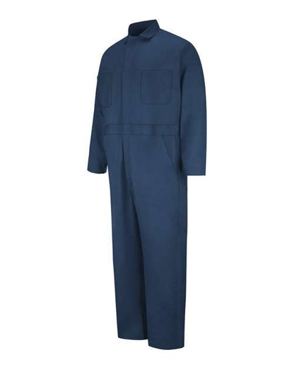 Red Kap Men's Extended Sizes Button-Front Cotton Coveral - CC16EXT - EMBROIDERED