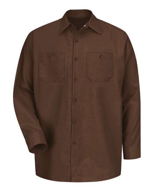 Red Kap Men's Tall Industrial Long Sleeve Work Shirt - SP14T - EMBROIDERED