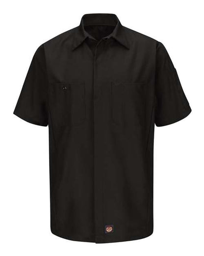 Red Kap Men's Short Sleeve Automotive Crew Shirt - SY20 - EMBROIDERED
