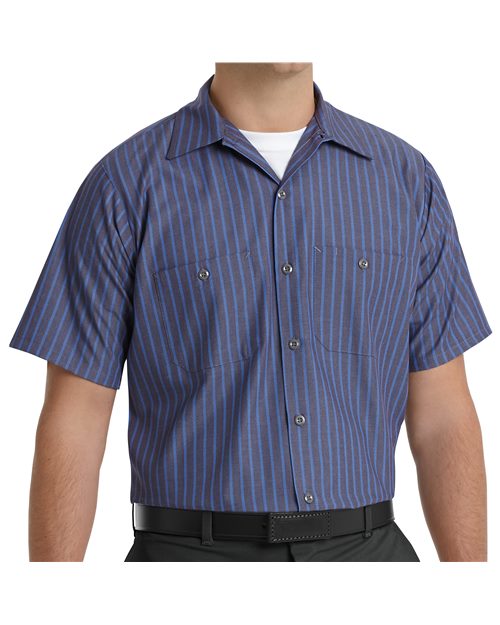 Red Kap Men's Industrial Short Sleeve Work Shirt - SP24 - EMBROIDERED