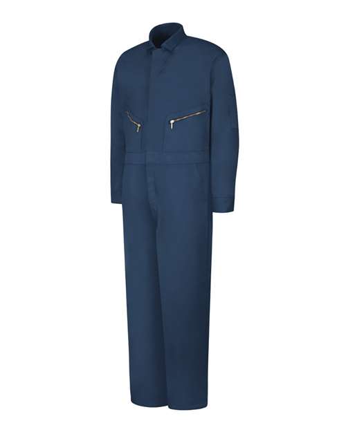 Red Kap Men's Tall Zip-Front Cotton Coverall - CC18T - EMBROIDERED