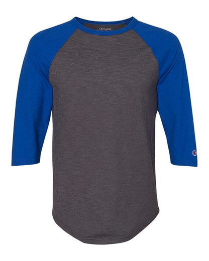 Champion. Unisex Premium Fashion Raglan Three-Quarter Sleeve Baseball T-Shirt. CP75