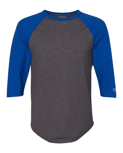 Champion. Unisex Premium Fashion Raglan Three-Quarter Sleeve Baseball T-Shirt. CP75