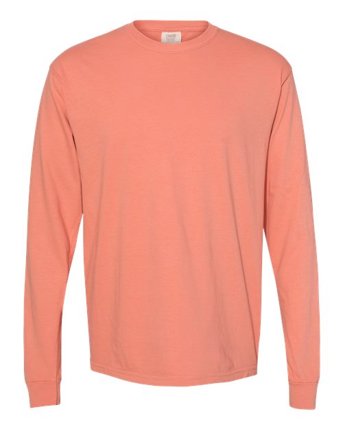 Comfort Colors Unisex Garment-Dyed Heavyweight Long Sleeve T-Shirt - 6014 - EMBROIDERED