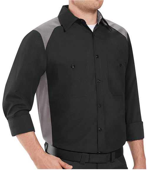 Red Kap Men's Tall Motorsports Shirt - SP18T - EMBROIDERED