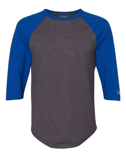 Champion. Unisex Premium Fashion Raglan Three-Quarter Sleeve Baseball T-Shirt. CP75