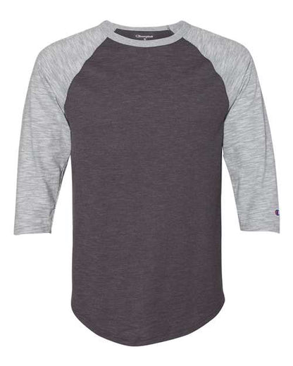 Champion. Unisex Premium Fashion Raglan Three-Quarter Sleeve Baseball T-Shirt. CP75