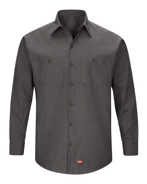 Red Kap Men's Mimix™ Long Sleeve Work Shirt - SX10 - EMBROIDERED