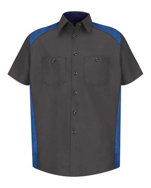 Red Kap Men's Tall Short Sleeve Motorsports Shirt - SP28T - EMBROIDERED