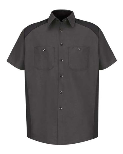 Red Kap Men's Tall Short Sleeve Motorsports Shirt - SP28T - EMBROIDERED