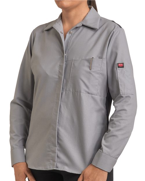 Red Kap Women's Performance Plus Long Sleeve Shop Shirt with Oilblok Technology - SY31 - EMBROIDERED