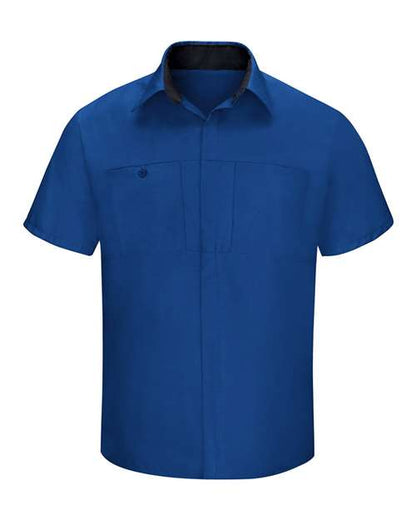 Red Kap Men's Performance Plus Short Sleeve Shirt With Oilblok Technology - SY42 - EMBROIDERED