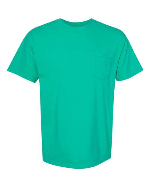 Comfort Colors Unisex Garment-Dyed Heavyweight Pocket T-Shirt - 6030 - EMBROIDERED