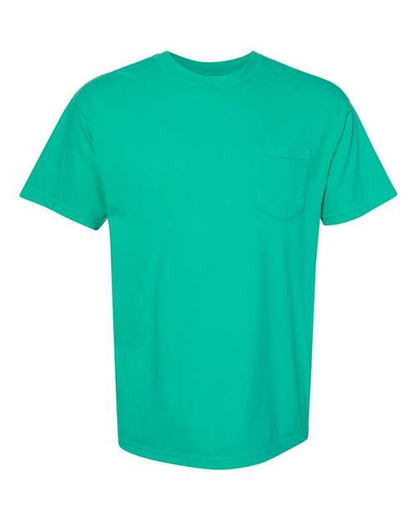 Comfort Colors Unisex Garment-Dyed Heavyweight Pocket T-Shirt - 6030 - EMBROIDERED