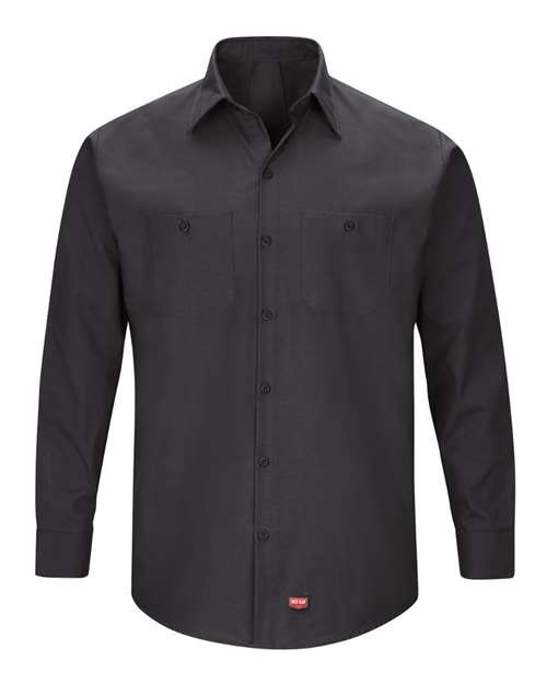 Red Kap Men's Mimix™ Long Sleeve Work Shirt - SX10 - EMBROIDERED