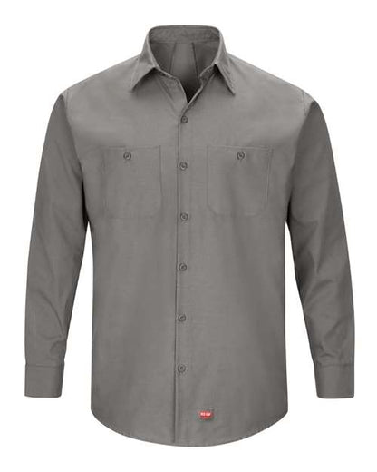 Red Kap Men's Mimix™ Long Sleeve Work Shirt - SX10 - EMBROIDERED