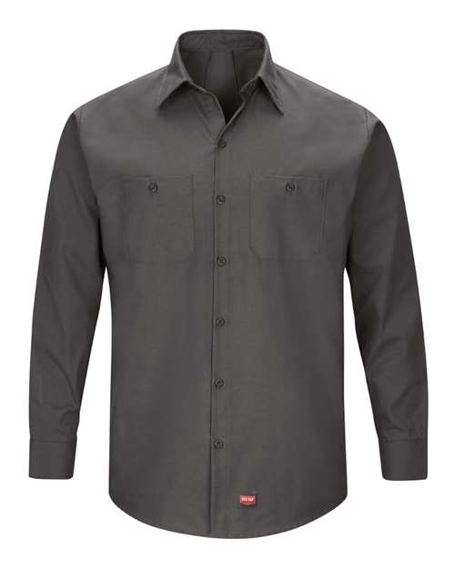 Red Kap Men's Tall Mimix™ Long Sleeve Work Shirt - SX10T - EMBROIDERED