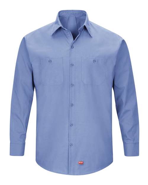 Red Kap Men's Tall Mimix™ Long Sleeve Work Shirt - SX10T - EMBROIDERED