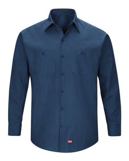 Red Kap Men's Tall Mimix™ Long Sleeve Work Shirt - SX10T - EMBROIDERED