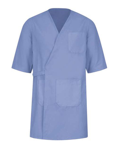 Red Kap Men's Collarless Butcher Wrap - WP10 - EMBROIDERED